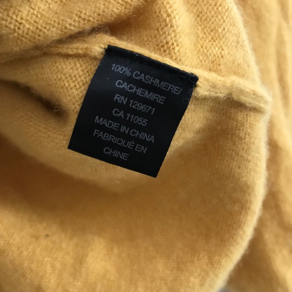 360 CASHMERE WOMENS SWEATER 100% CASHMERE YELLOW SLOUCHY OVERSIZE PULLOVER SMALL - Picture 4 of 10